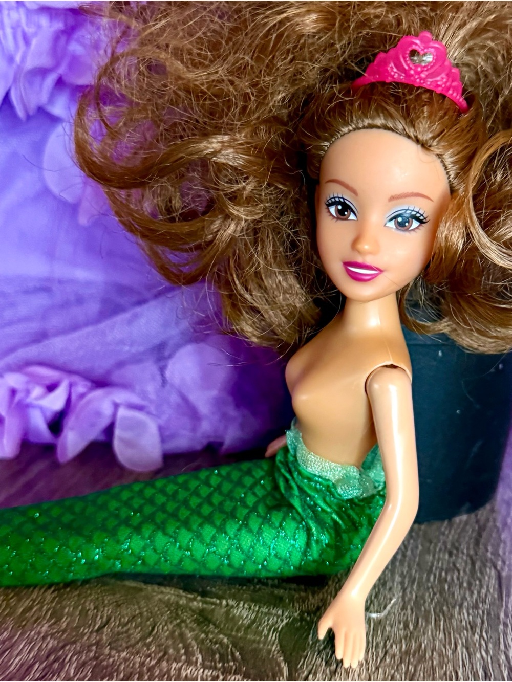 ZUR brunette mermaid doll